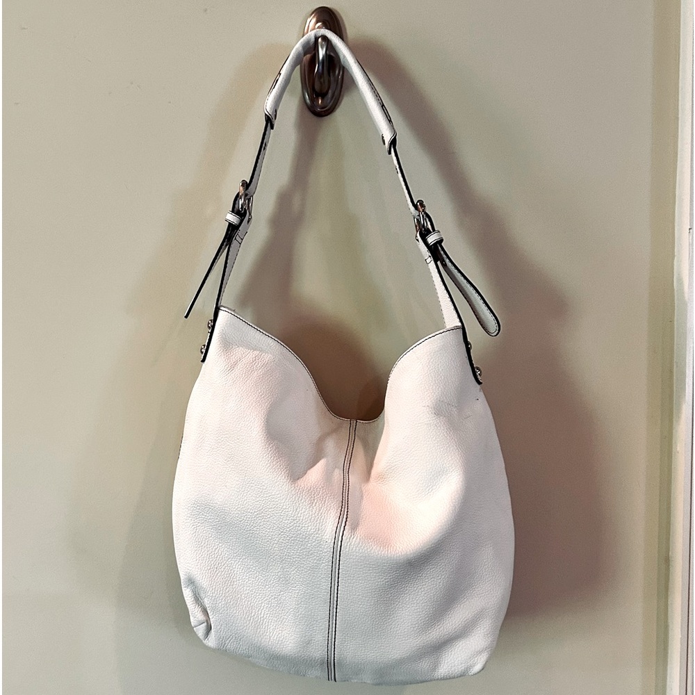 White Leather hobo bag